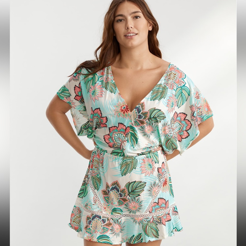 Tropical Lotus Adorn Cover-Up